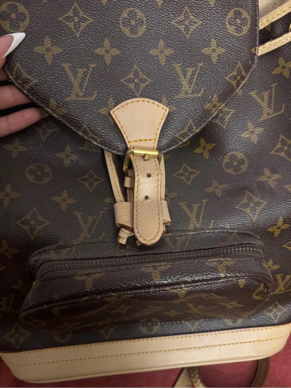 Louis Vuitton Monogram Canvas Backpack in Brown and Tan